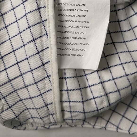 CLUB MONACO Women's Ankle Cropped Pants  Size 0  White Navy Check  NWOT - Picture 6 of 6